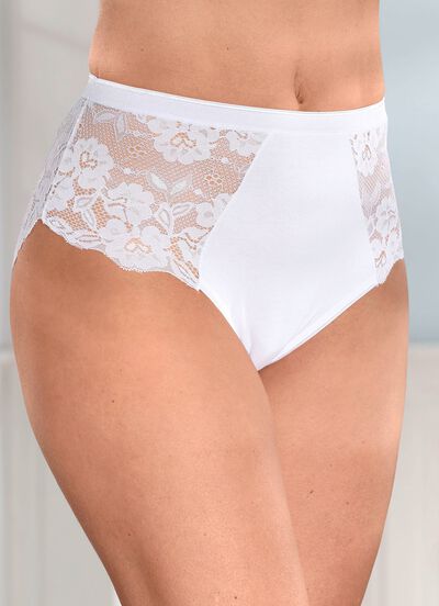 Laurina Viererpack Slips mit Elastikspitze 