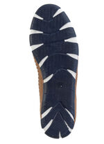 Gemini Schnürschuh mit dezenter Knitter-Struktur JEANS-BRAUN