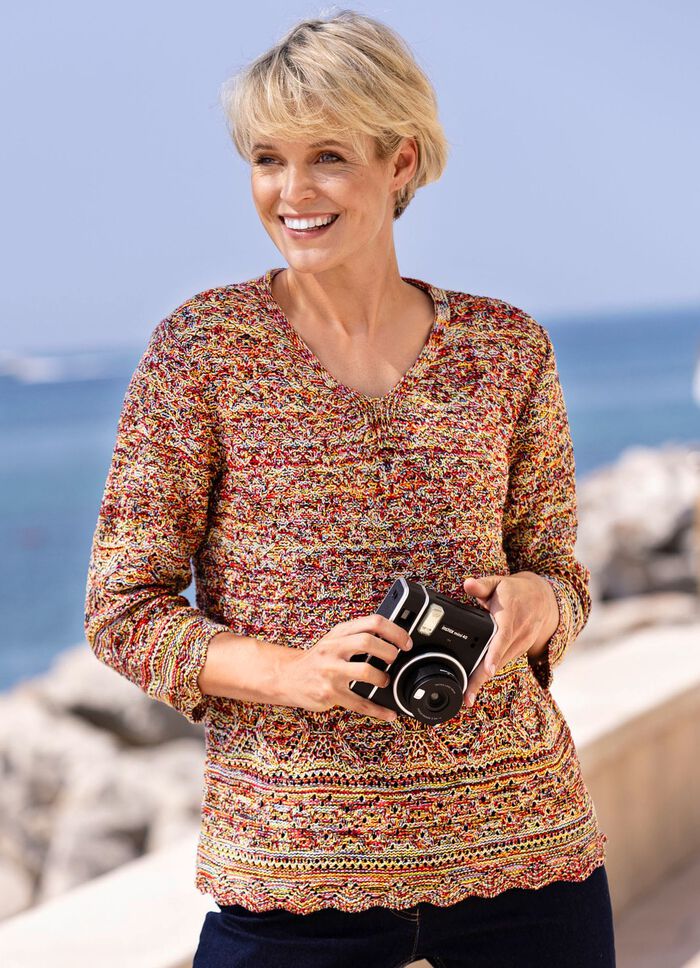 Pullover aus Melangegarn 