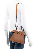 Laurina, Mini-Tasche, Damen, mit abnehmbarem, verstellbarem Umhängeriemen COGNAC