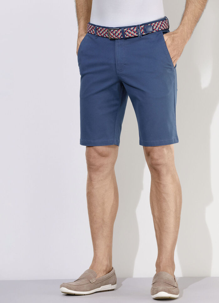 L&auml;ssige "Redpoint"-Bermudas mit Stoffg&uuml;rtel in 3 Farben DUNKELBLAU