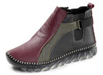 Gemini, trendige Damen-Boots, Weite G, mit herausnehmbarem Fußbett BORDEAUX-SCHWARZ-KHAKI