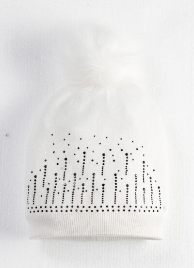 Stilvolle Damen-Mütze mit Glitzersteinchen 