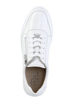 ELENA EDEN Sneaker aus zart schimmerndem, genarbtem Hirsch-Nappaleder WEISS
