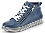 Gemini Schnür-Stiefelette mit praktischem Seitenreißverschluss JEANSBLAU
