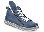 Gemini Schnür-Stiefelette mit praktischem Seitenreißverschluss JEANSBLAU