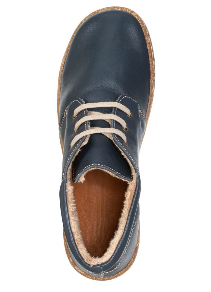 ELENA EDEN, gef&uuml;tterte Damen-Boots, Weite G, mit herausnehmbarem Fu&szlig;bett BLAU