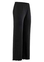 Weich fließende, 7/8-lange Hose SCHWARZ