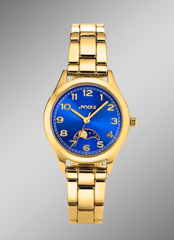 Quartz-Partneruhr von Pools mit Mondphasen 