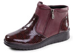ELENA EDEN, komfortable Damen-Boots, Weite H, mit herausnehmbarem Fußbett BURGUND