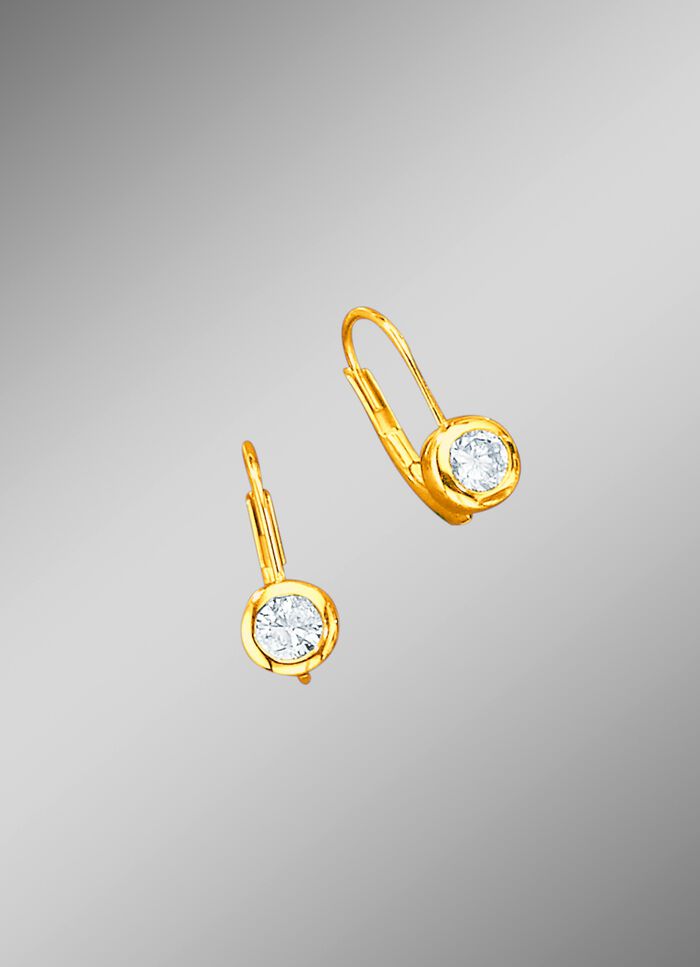 Solit&auml;rohrringe mit Brillanten 