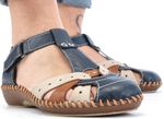 Rieker, leichte Damen-Sandalen, Weite G, mit Klettverschluss 
