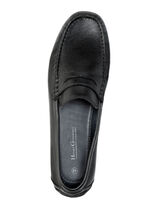 Mokassin-Slipper im klassischen Design SCHWARZ