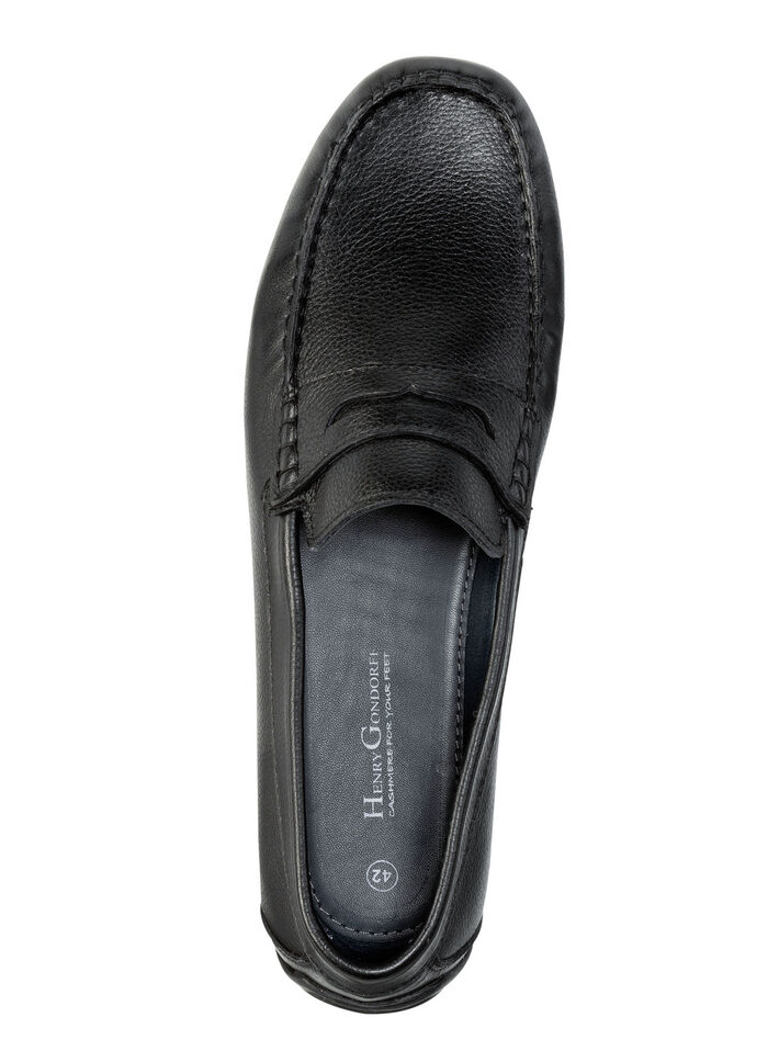 Mokassin-Slipper im klassischen Design SCHWARZ