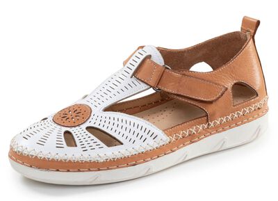 ELENA EDEN, sommerliche Damen-Slipper, Weite H, mit herausnehmbarem Fußbett 