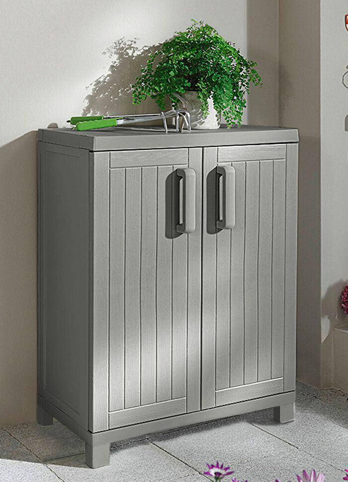 Ger&auml;teschrank f&uuml;r innen und au&szlig;en GRAU