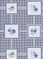 Pflegeleichte Wachstuch-Tischdecke BLAU