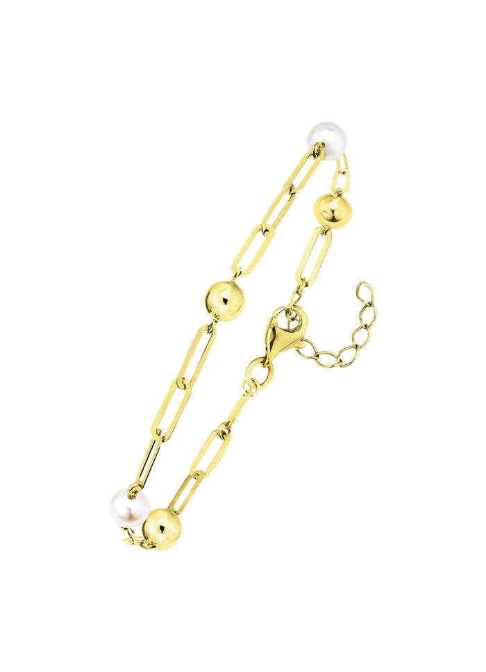 Armband aus Gold mit Süßwasser-Zuchtperlen 