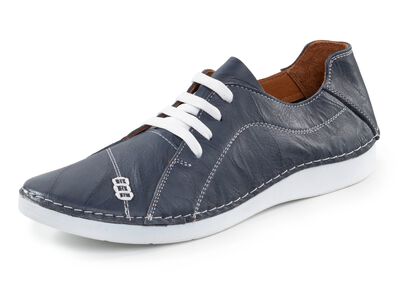 ELENA EDEN Schn&uuml;rschuh mit Knitter-Struktur und Zier-N&auml;hten 