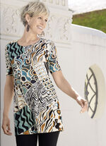 Longshirt mit Allover-Druck 