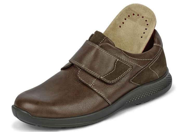GINO GALANTE, bequeme Herren-Slipper, Weite K, mit herausnehmbarem Fu&szlig;bett MARONE