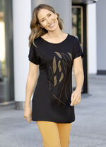 Longshirt mit effektvoller Strasszier 