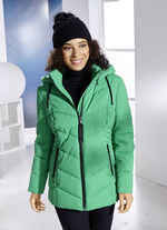 Jacke mit Reißverschlussleiste OPALGRÜN