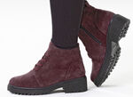 Waldläufer, bequeme Damen-Stiefeletten, Winterschuhe, Weite H, mit herausnehmbarem Fußbett BORDEAUX