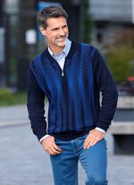 Gemusterte Jacke in 2 Farben MARINE