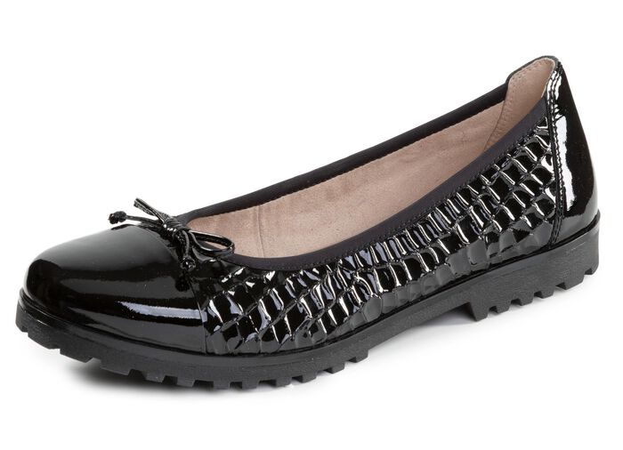 ELENA EDEN, elegante Damen-Ballerinas, Weite G, mit Gummizug 