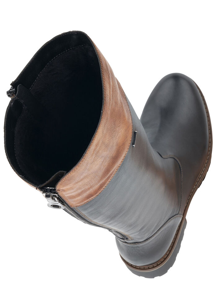 Remonte, gefütterte Damen-Stiefel, Winterschuhe, Weite G, mit Reißverschluss SCHWARZ-MARONE