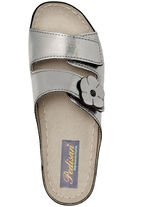 Pantolette mit Leder-Tieffußbett ANTIKBRONZE