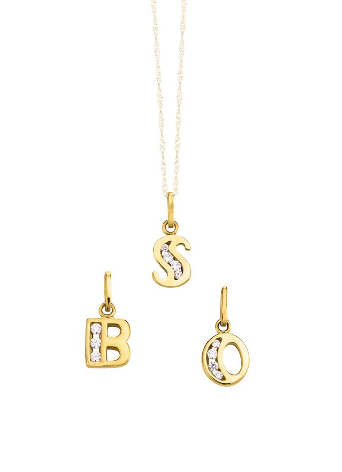 Buchstabenanh&auml;nger aus edlem Gold 
