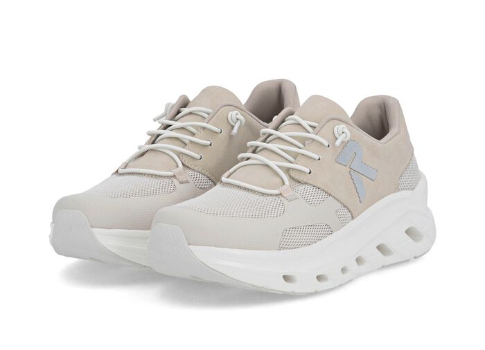 Rieker, sportive Damen-Sneaker, Weite G, mit herausnehmbarem Fu&szlig;bett HELLBEIGE