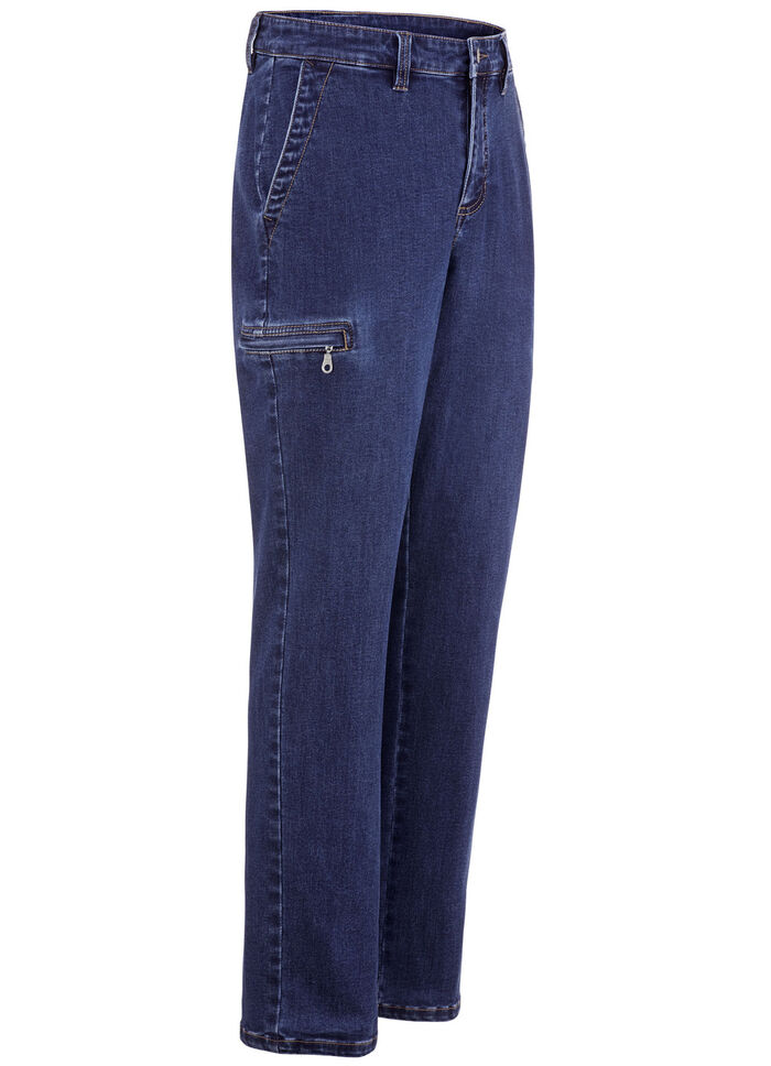 Jeans mit Cargotaschen in 2 Farben JEANSBLAU