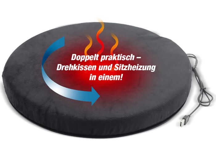Relaxvital Dreh-Sitzkissen mit W&auml;rmefunktion 