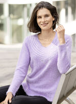 Pullover aus superweichem Effektgarn FLIEDER