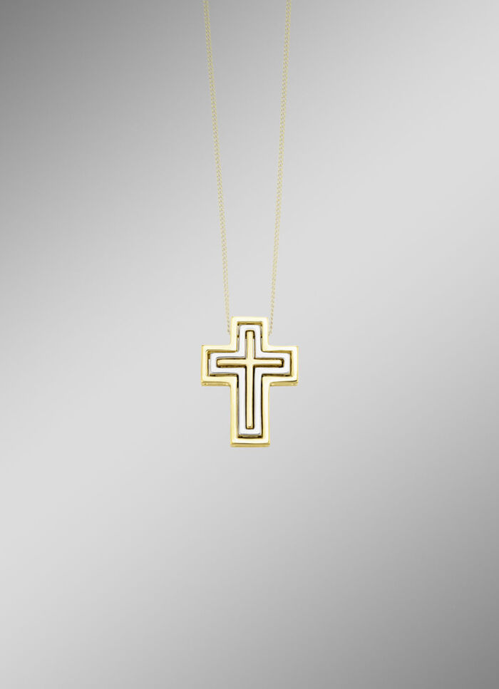 Kreuz-Anh&auml;nger mit Brillanten 