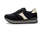 Remonte, trendige Damen-Sneaker, Weite G, mit herausnehmbarem Fußbett SCHWARZ-GOLD