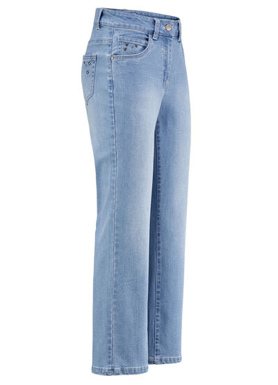 Jeans mit trendigen Ziernieten 