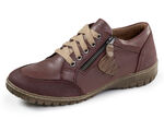 ELENA EDEN, bequeme Damen-Schnürschuhe, Weite G, mit herausnehmbarem Fußbett BURGUND