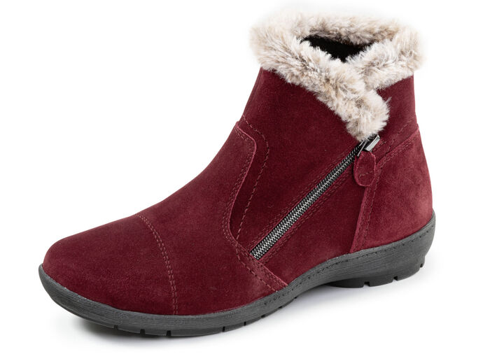 ELENA EDEN, gefütterte Damen-Boots, Winterschuhe, Weite G, mit herausnehmbarem Fußbett BORDEAUX