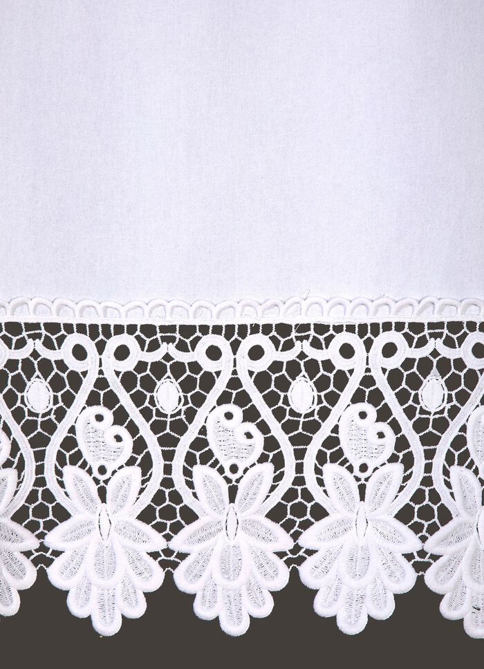 Fensterdekoration aus reiner Baumwolle mit hochwertiger Spitze 