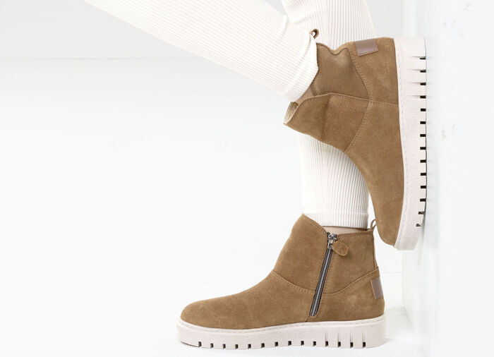 ELENA EDEN, warme Damen-Stiefeletten, Winterschuhe, Weite H, mit herausnehmbarem Fußbett BRAUN