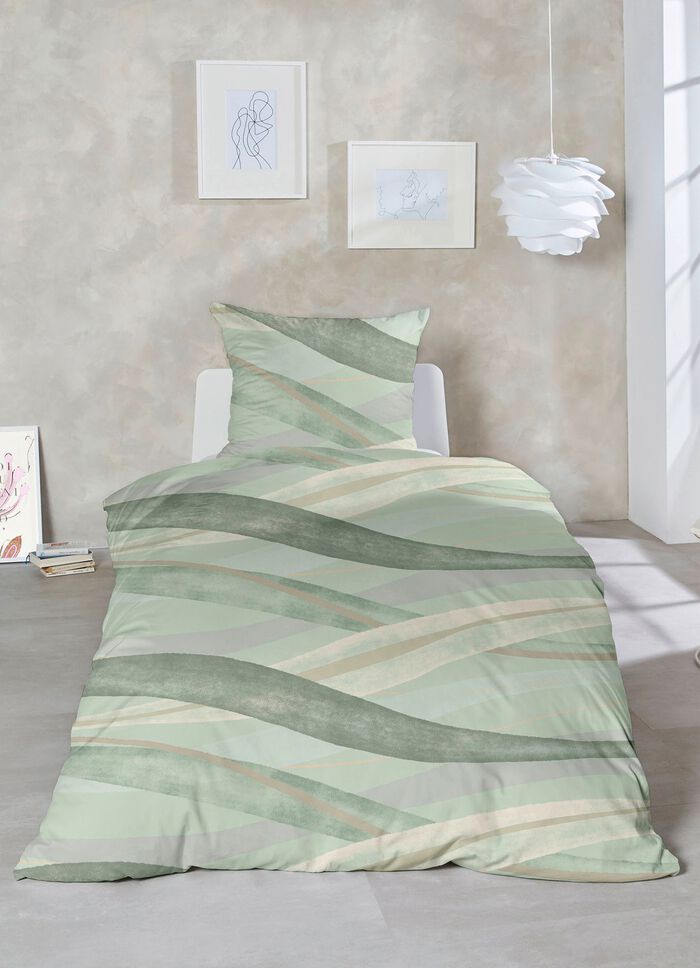 B&uuml;gelleichte Feinbiber Bettw&auml;sche-Garnitur 