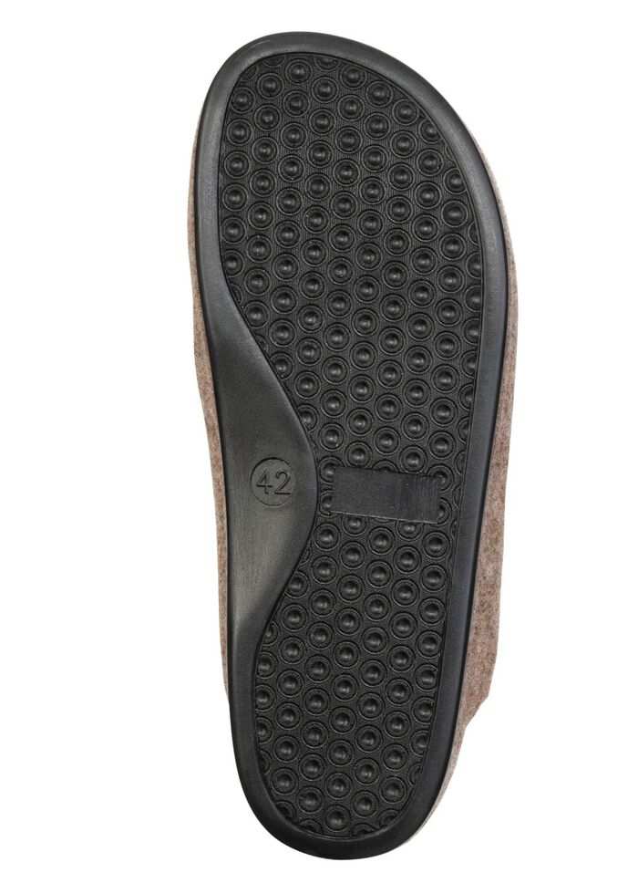 Komfortable, Herren-Hausschuhe, aus Wollfilz BRAUN