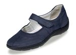 Waldläufer, bequeme Damen-Slipper, Weite H, mit herausnehmbarem Fußbett MARINE