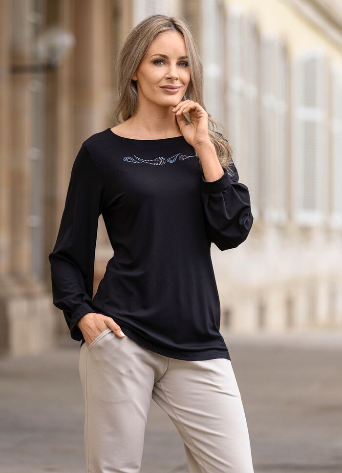 Shirt mit raffinierten Faltenabschl&uuml;ssen 