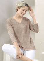 Pullover mit dezentem Glanz 