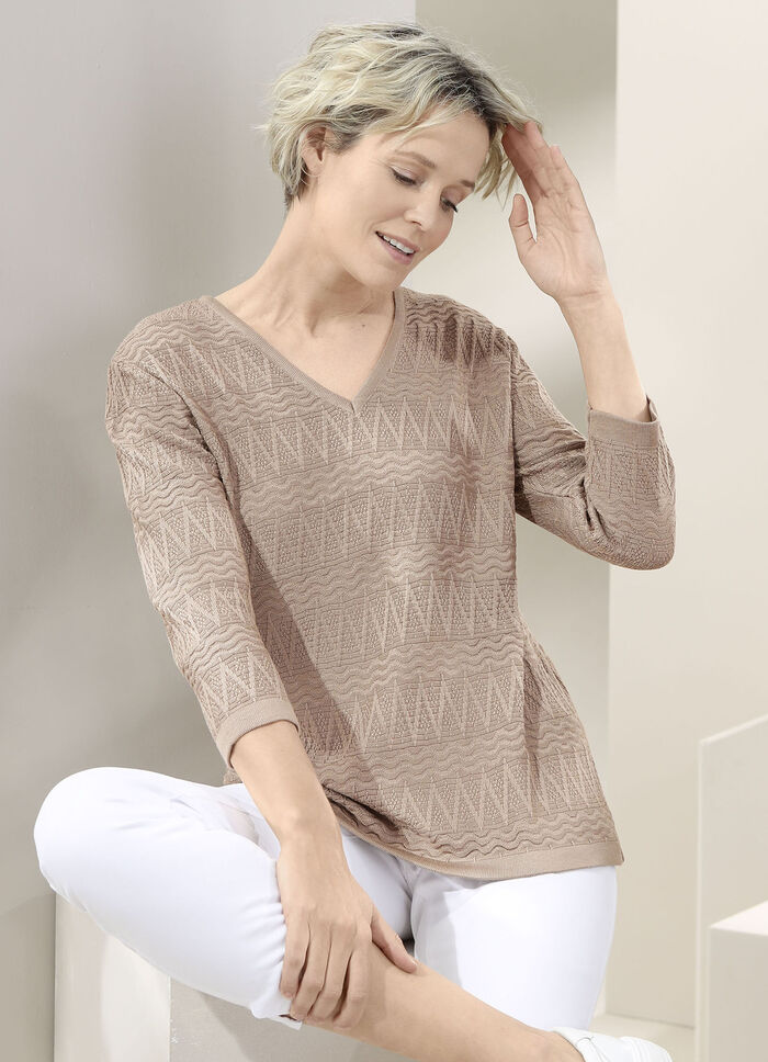 Pullover mit dezentem Glanz 
